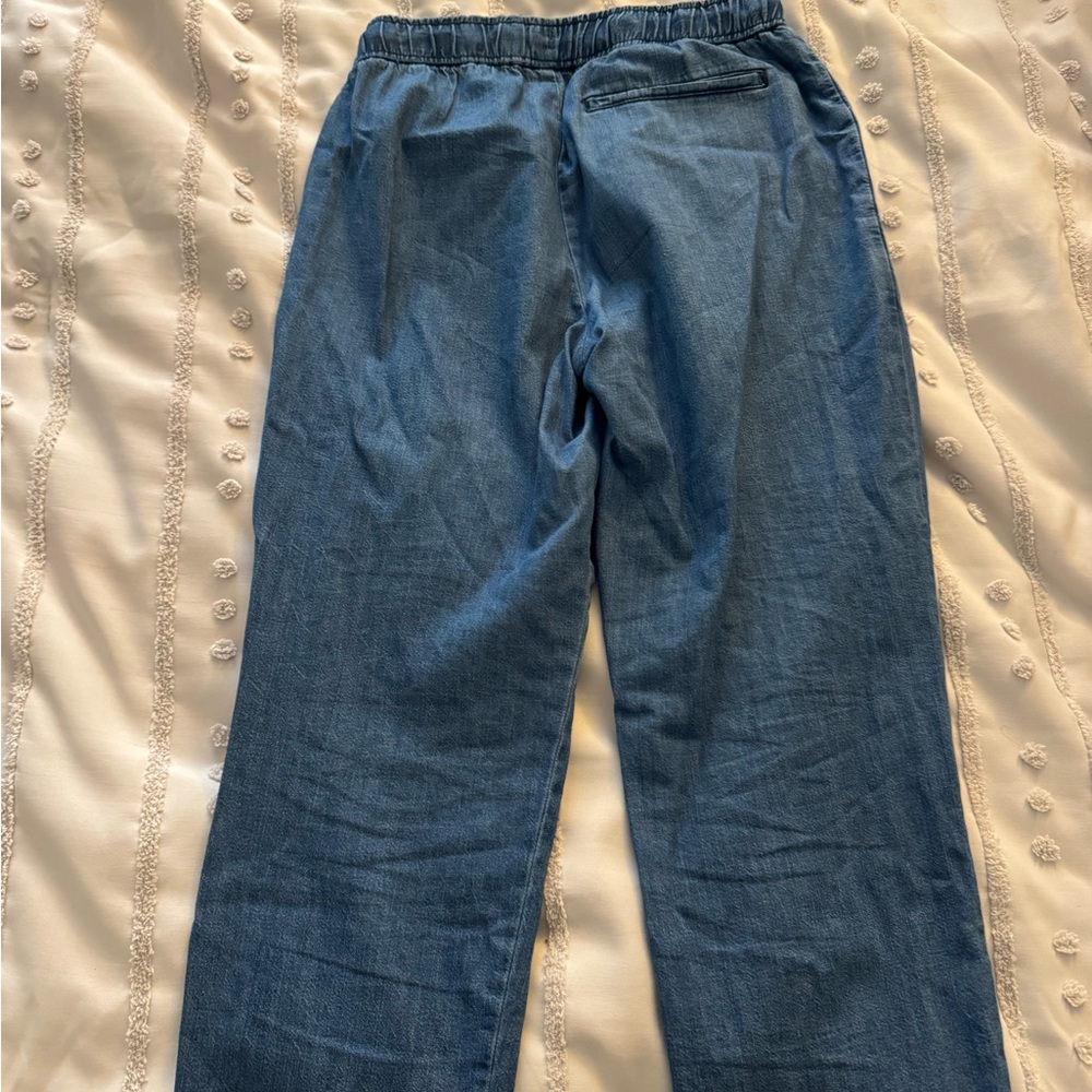 Old Navy Dark Blue high-waisted straight ankle trouser - Picture 6 of 8